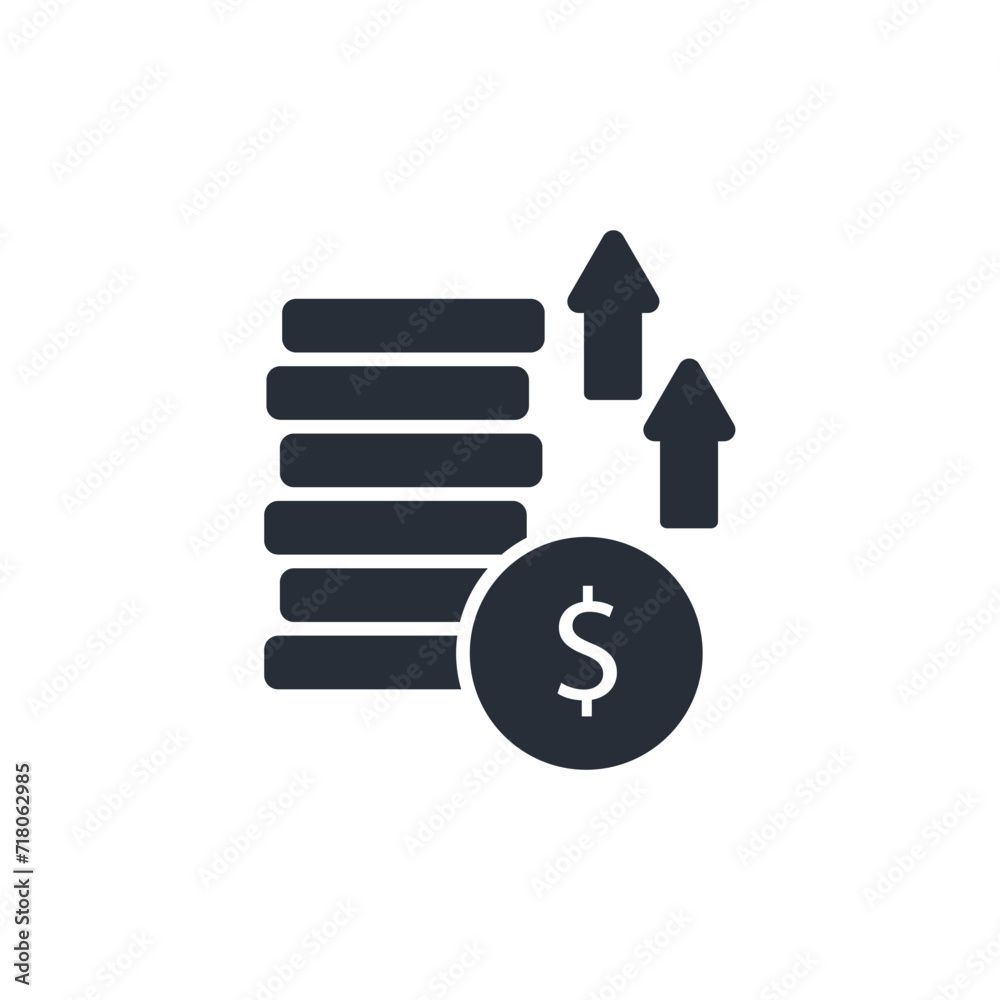 earnings icon. vector.Editable stroke.linear style sign for use web design,logo.Symbol illustration. earnings icon. vector.Editable stroke.linear style sign for use web design,logo.Symbol illustration.