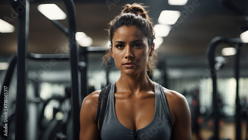 portrait of a woman in a gym