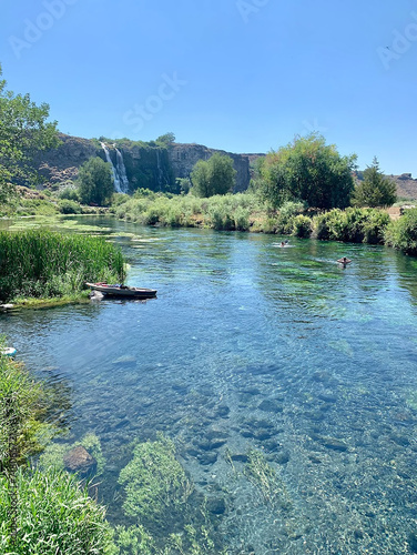 Clear River and Waterfall at Thousand Springs photo