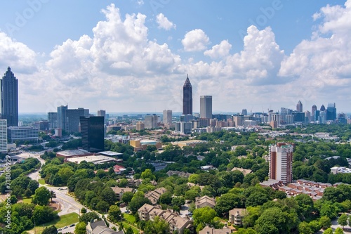 The Atlanta, Georgia skyline from above the Jackson St Bridge photo