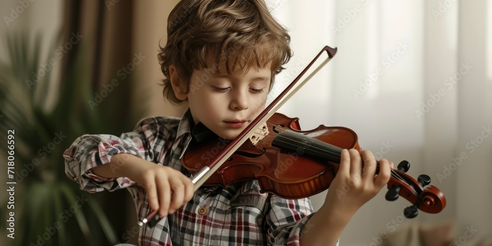 Little cute girl learning to play the violin Little cute girl learning to play the violin