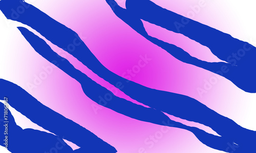 Artistic blue paint on a purple background creates an attractive and dynamic abstract background.
