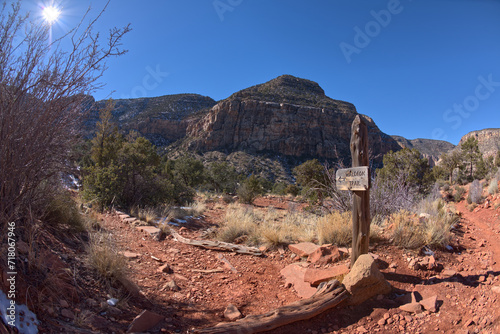 Waldron Canyon junction along Hermit Trail at Grand Canyon AZ photo