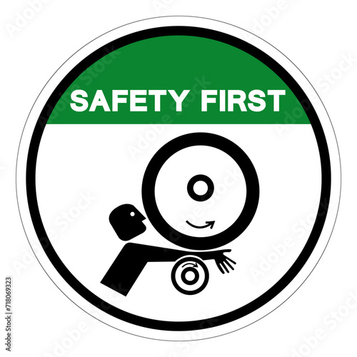 Free Download Safety First Arm in Rollers Symbol Sign, Vector Illustration, Isolate On White Background Label .EPS10 - GFXLoad