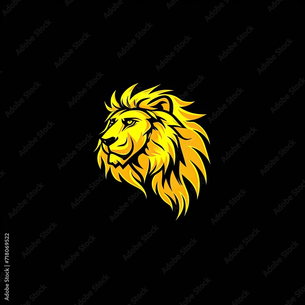 Lion Animal Colorful Symbol Flat Icon Generative AI Lion Animal Colorful Symbol Flat Icon Generative AI