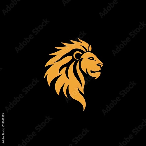 Lion Animal Colorful Symbol Flat Object Generative AI