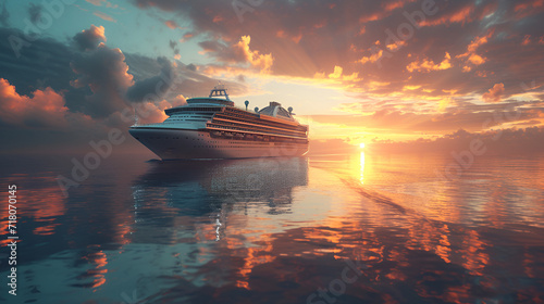 Cruise With A Beauty Pageant, Traveling, Ocean, Sea, Generative Ai