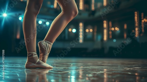 AI generated illustration of a ballerina confidently standing on the dance floor