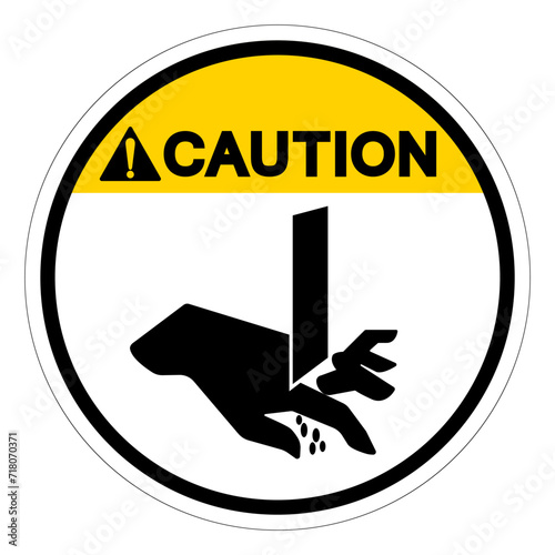 Caution Cutting of Fingers Straight Blade Symbol Sign, Vector Illustration, Isolate On White Background Label .EPS10