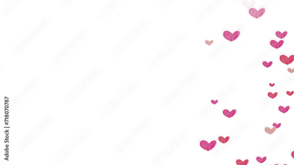 png heart doodles chalk on transparent background, hearts painted with chalk, valentine and love design element