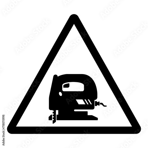 Jig Saw Electric Hand Symbol Sign,Vector Illustration, Isolate On White Background Label. EPS10