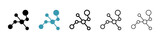 Chemistry vector icon set. Molecular structure vector symbol for UI design.