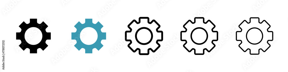 Configuration vector icon set. Mechanism adjustment vector symbol for UI design.