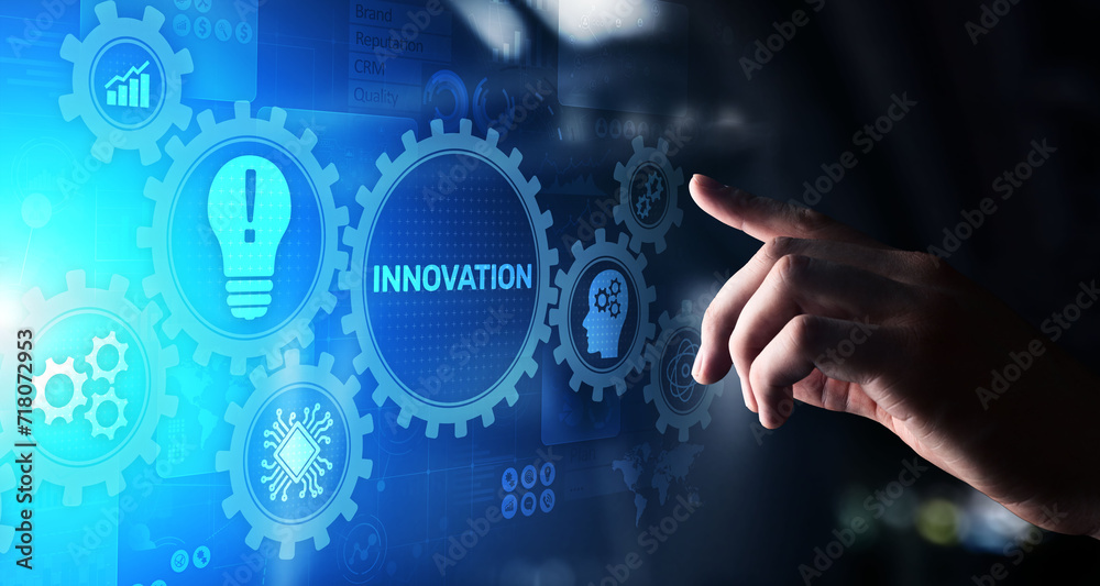 Innovation business and technology concept on virtual screen. Innovate creative process. Innovation business and technology concept on virtual screen. Innovate creative process.
