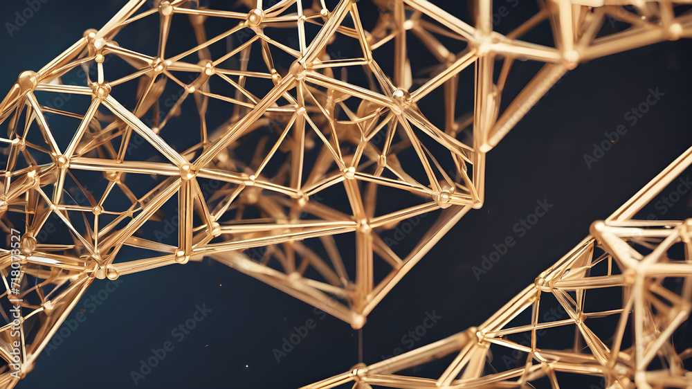 Wireframe connectivity mesh geometric network tech background concept.. AI generated image, ai Wireframe connectivity mesh geometric network tech background concept.. AI generated image, ai