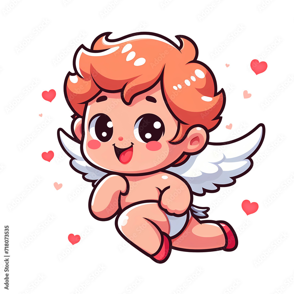 Cute baby Cupid vector illustration Cute baby Cupid vector illustration