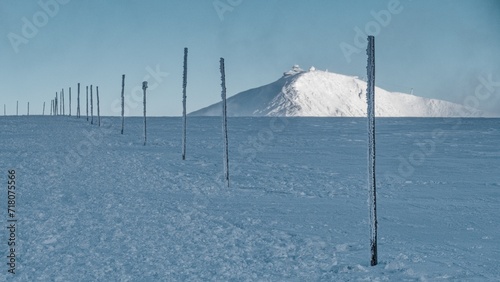 Krkonoše giant mountains in czech republic in winter photo