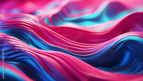 Modern abstract pink blue gradient flowing wave lines banner background. Shiny moving lines design element. Glowing wave. Futuristic technology concept.