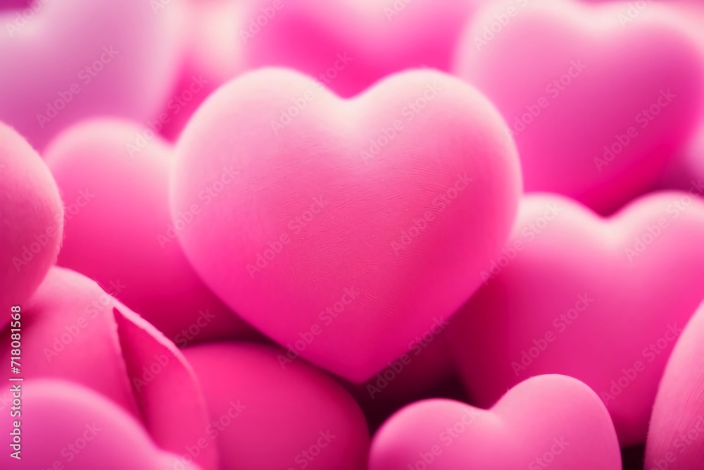 Pink Heart. Pink Hearts Background. Generated AI