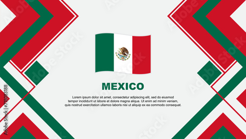 Mexico Flag Abstract Background Design Template. Mexico Independence Day Banner Wallpaper Vector Illustration. Mexico Banner
