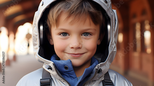 Cute little child in a sunn...