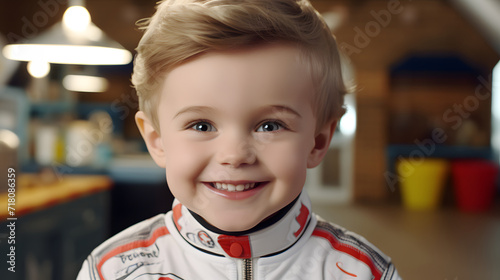 Cute little child in a sunn...