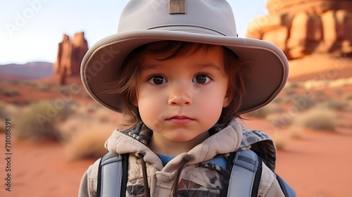 Cute little child in a sunn...