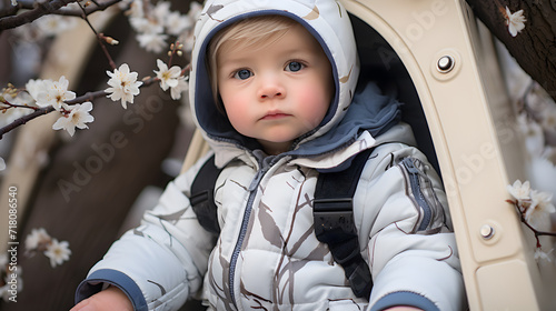 Cute little child in a sunn...
