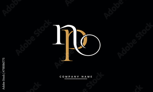 NP, PN, N, P Abstract Letters Logo Monogram