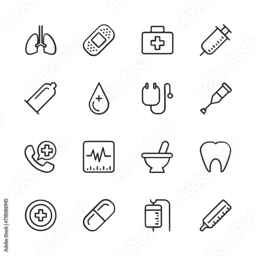 set of icons Health and medical