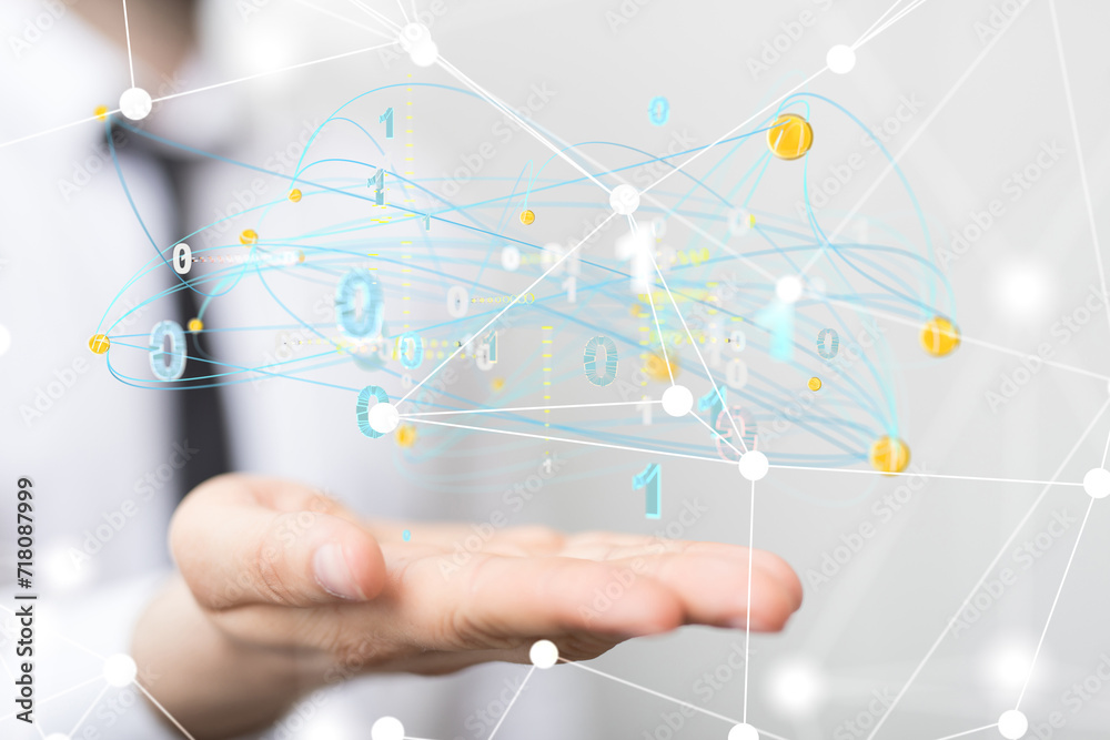 Global network. Blockchain. 3D illustration. Neural networks and artificial intelligence. Abstract 3d Global network. Blockchain. 3D illustration. Neural networks and artificial intelligence. Abstract 3d