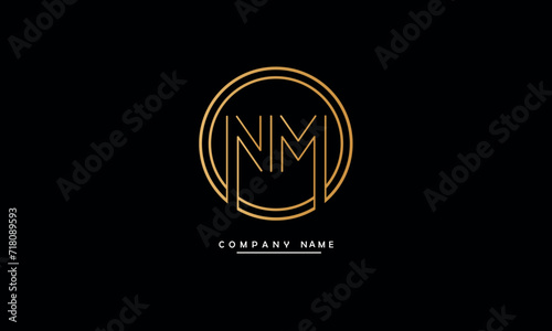 NP, PN, N, P Abstract Letters Logo Monogram