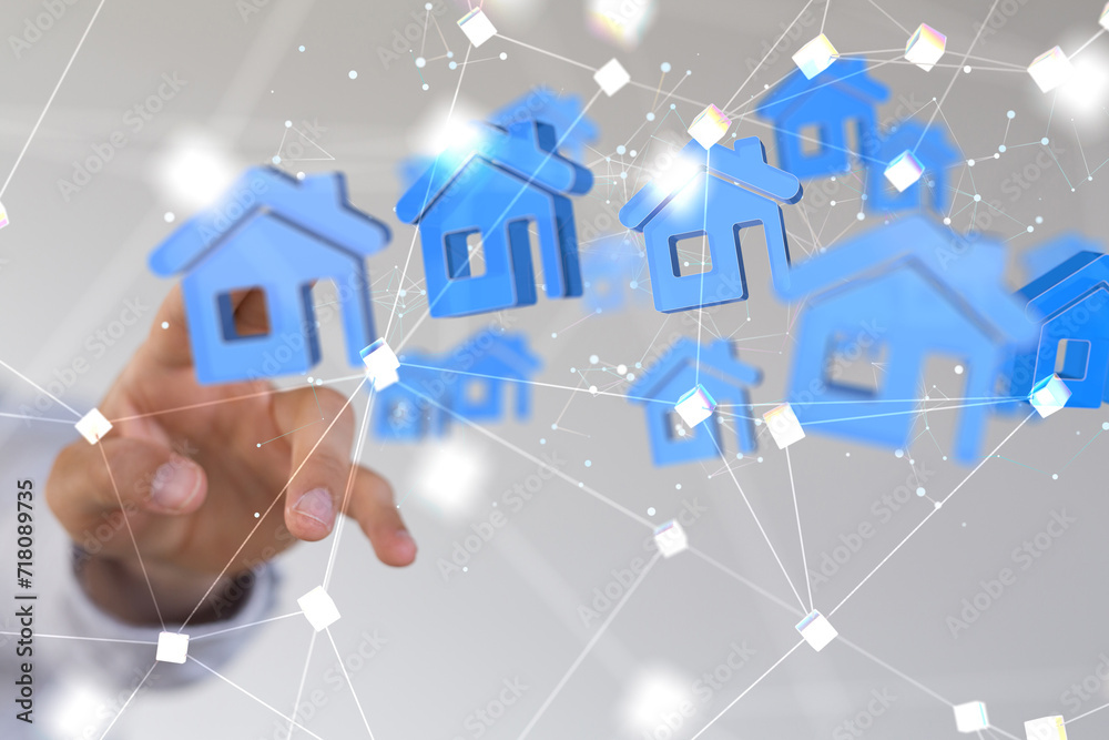home data. Digital cyberspace with particles and Digital data network connections concept. home data. Digital cyberspace with particles and Digital data network connections concept.