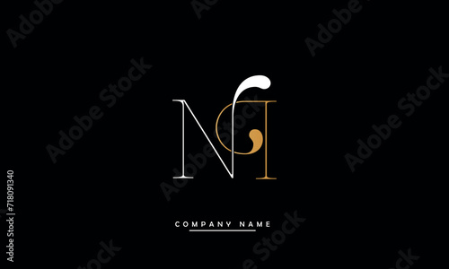 NP, PN, N, P Abstract Letters Logo Monogram