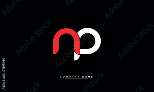 NP, PN, N, P Abstract Letters Logo Monogram