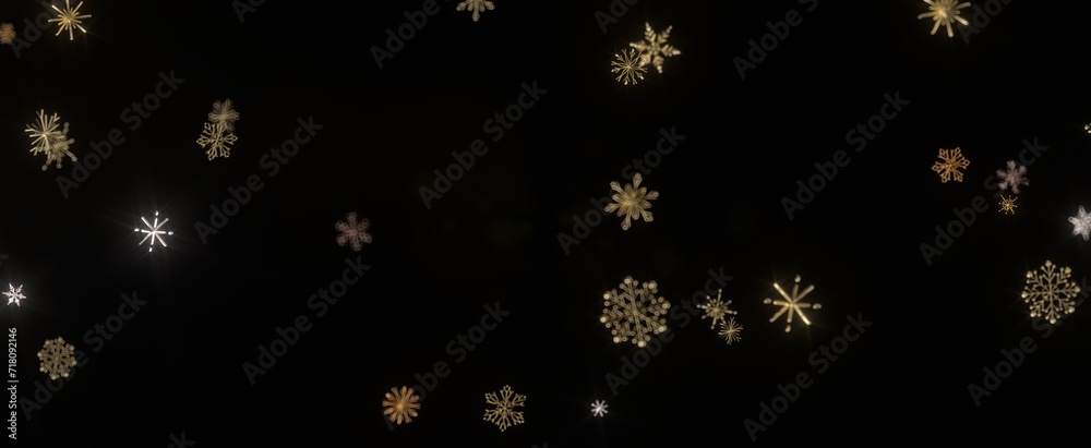 golden openwork shiny snowflakes, star, 3D rendering. golden openwork shiny snowflakes, star, 3D rendering.