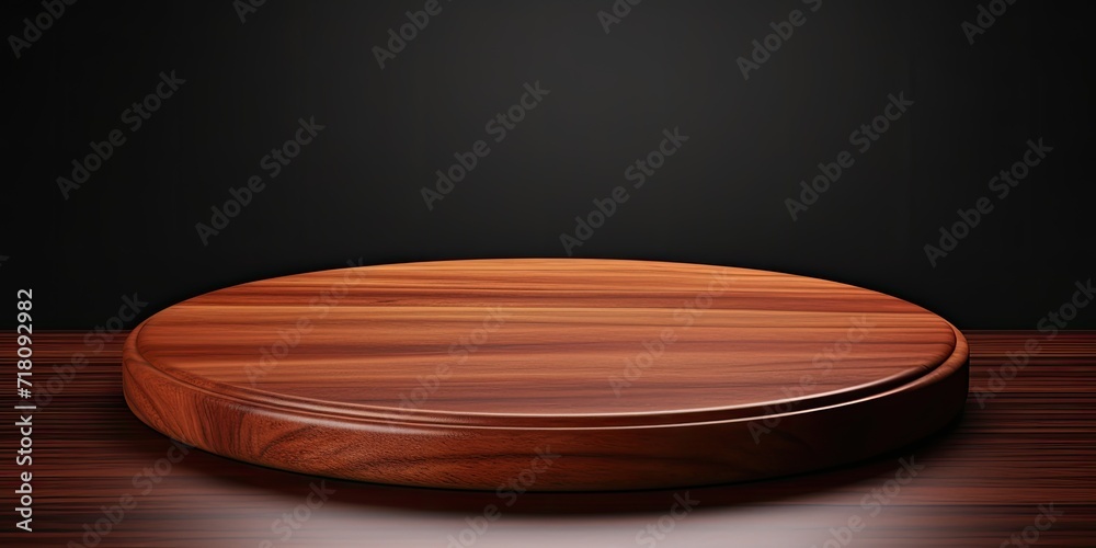 Isolated round wooden table top for product display. Isolated round wooden table top for product display.