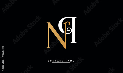 NP, PN, N, P Abstract Letters Logo Monogram