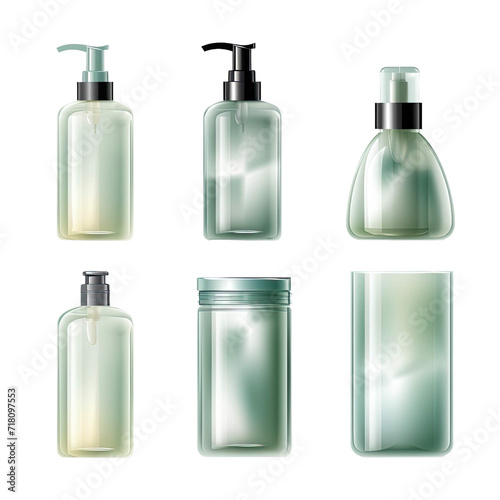 Cosmetic bottle on White Background
