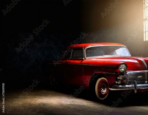 Most beautiful oldtimer red car. photo