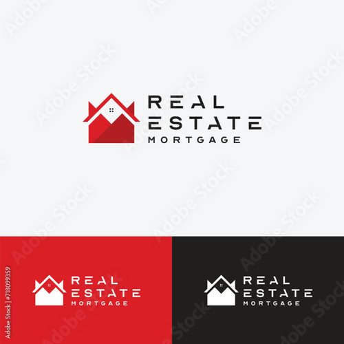 Modern Home Real estate logo Logo Real Estate Beauty and Nature Concept. Branding Web and Presentation Background.