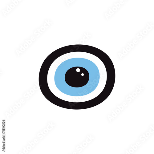 Evil eye protection signs. Symbol of protection. Blue Turkish Fatima's Eye. Amulet from evil eye. Nazar. Magic item, attribute. Vector illustration 6 5 4