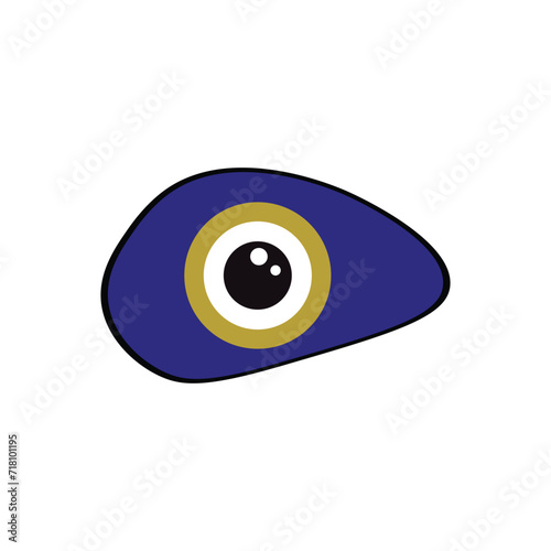 evil eye vector - symbol of protection - blue Turkish 4 50