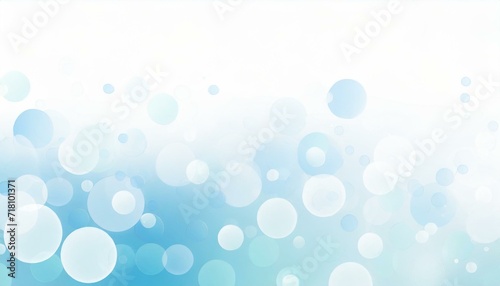 Soft abstract light on white and blue bubble background.