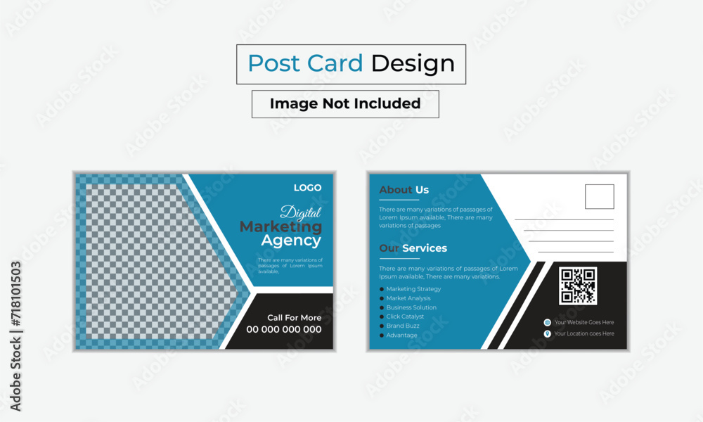 Corporate Postcard Template Design Postcard Design Creative postcard design template