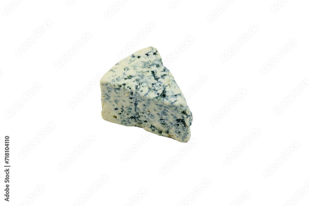 Blue cheese with mold isolated on white background