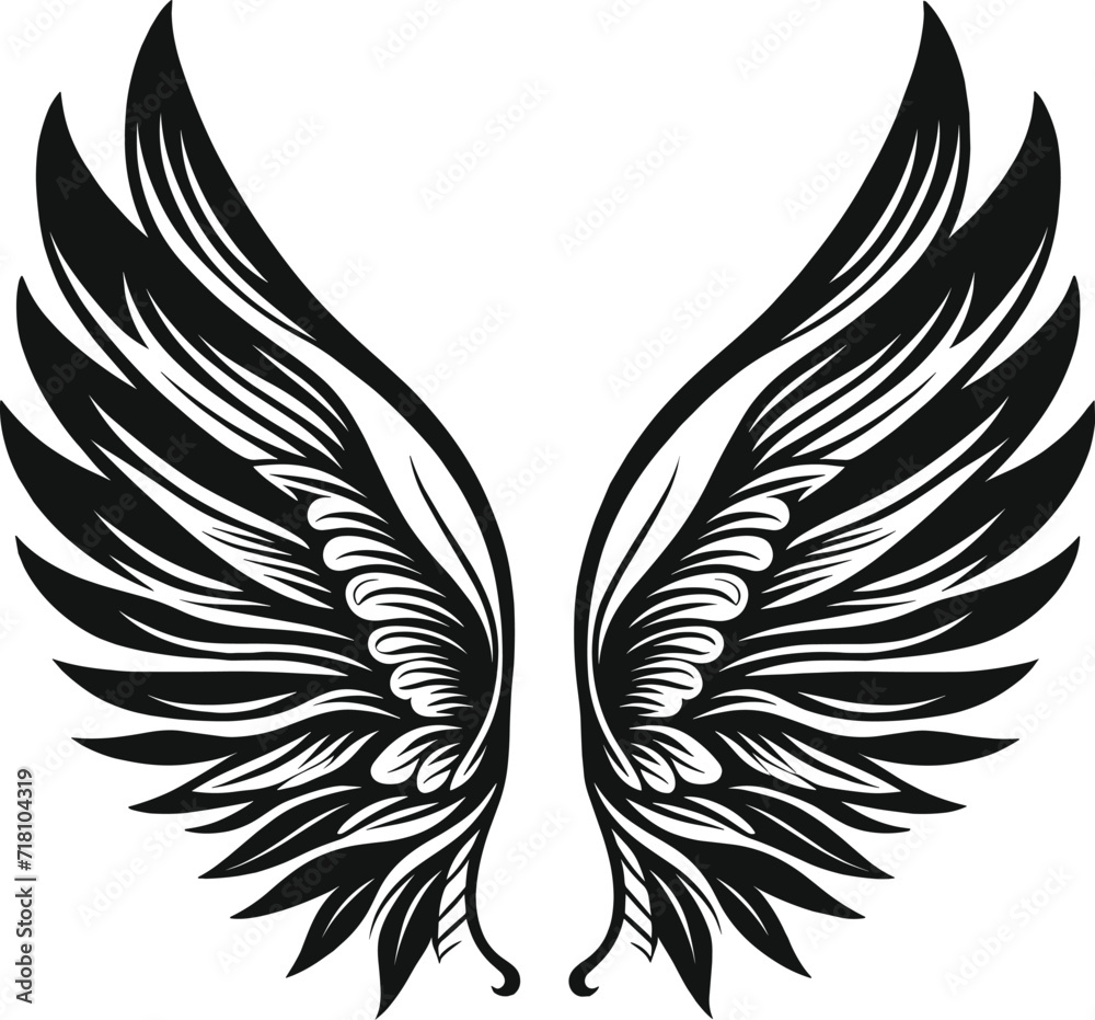 Obraz premium angel wings tattoo