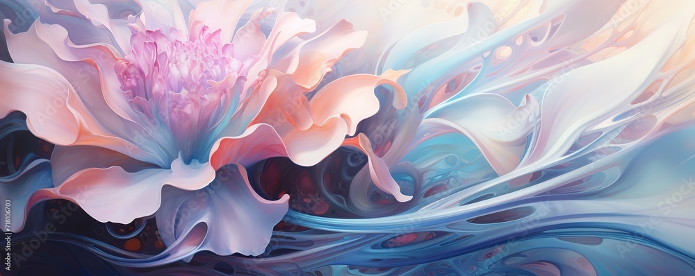Obraz premium A floral illustration with an abstract artistic style