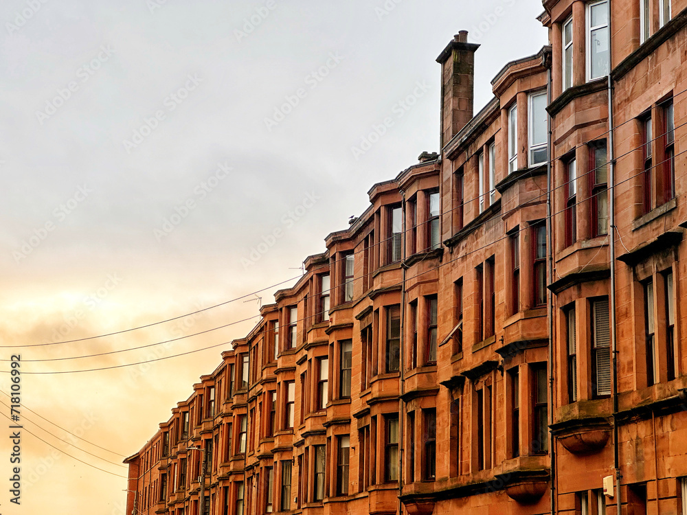 Residential houses in Glasgow, Scotland