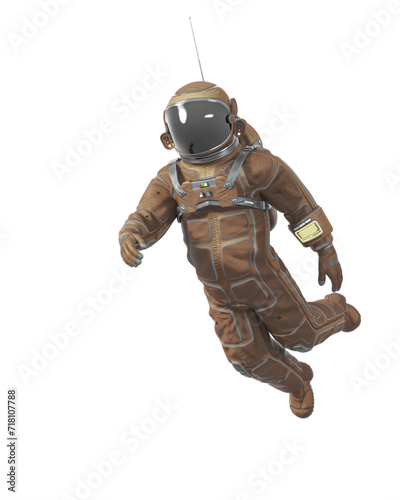 astronaut is floating forward